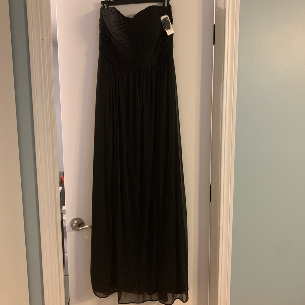 Black Strapless or Strapped Floor Length Dress